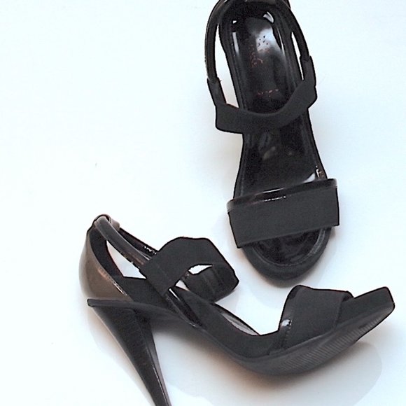 Michael Kors elastic band Sandal patent leather heels size 5.5 6 - Picture 5 of 5